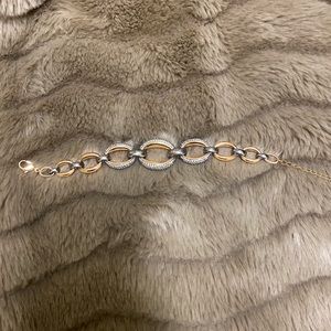 Swarovski rose gold and silver bracelet